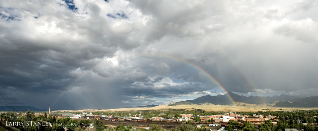 Livingston Montana Rainbow Pano 7.23.15